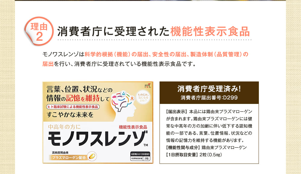 消費者庁に受理された機能性表示食品